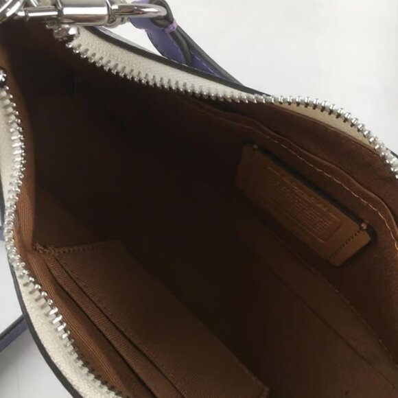 NWT Coach Teri Shoulder Bag In Signature Canvas With Blueberry Print - Picture 3 of 8